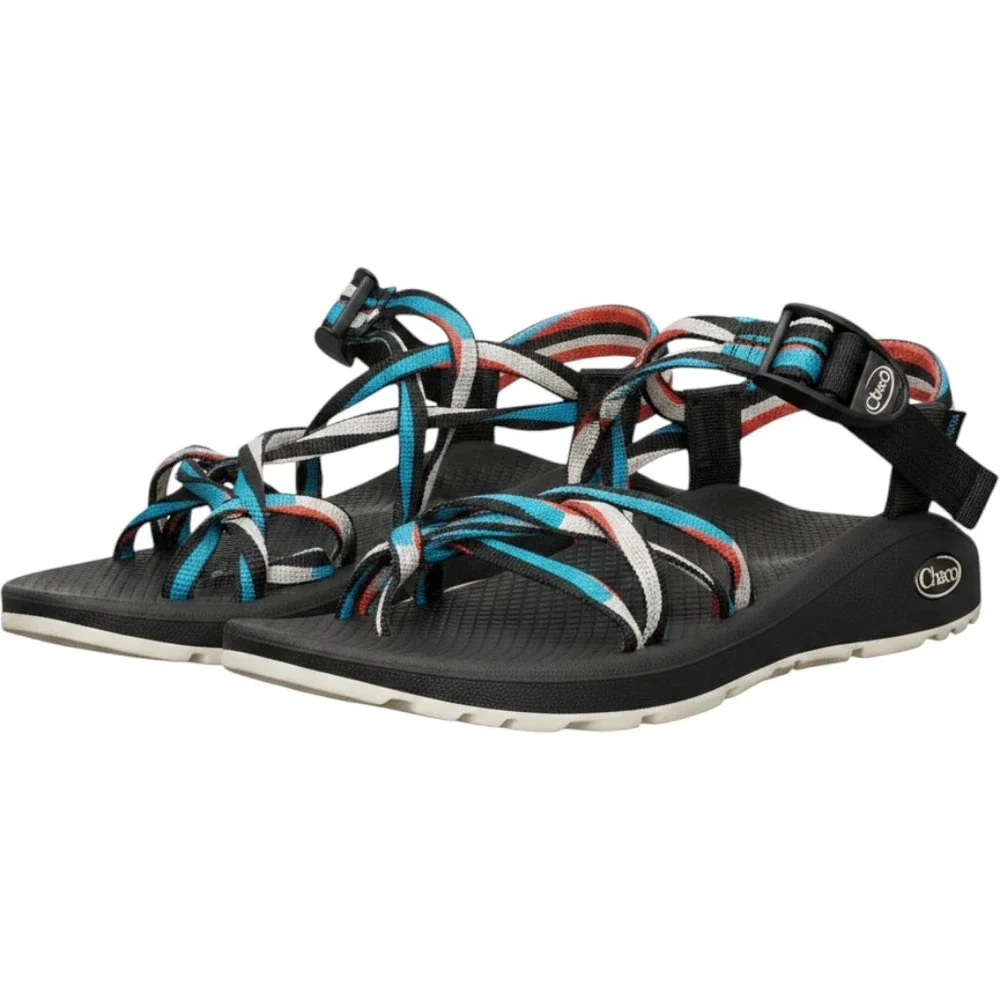 Chaco Z Cloud 2 Womens 9 Sandals Multi Color Strappy Toe Loop J107128 Black